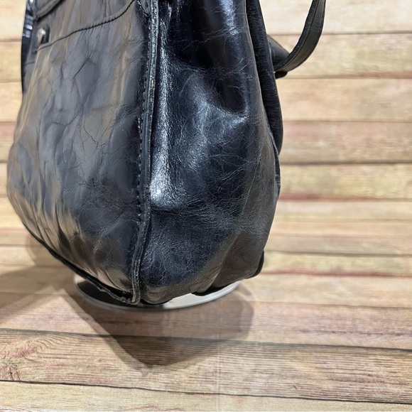 Patricia Nash Black Leather Messenger Bag - Picture 4 of 10